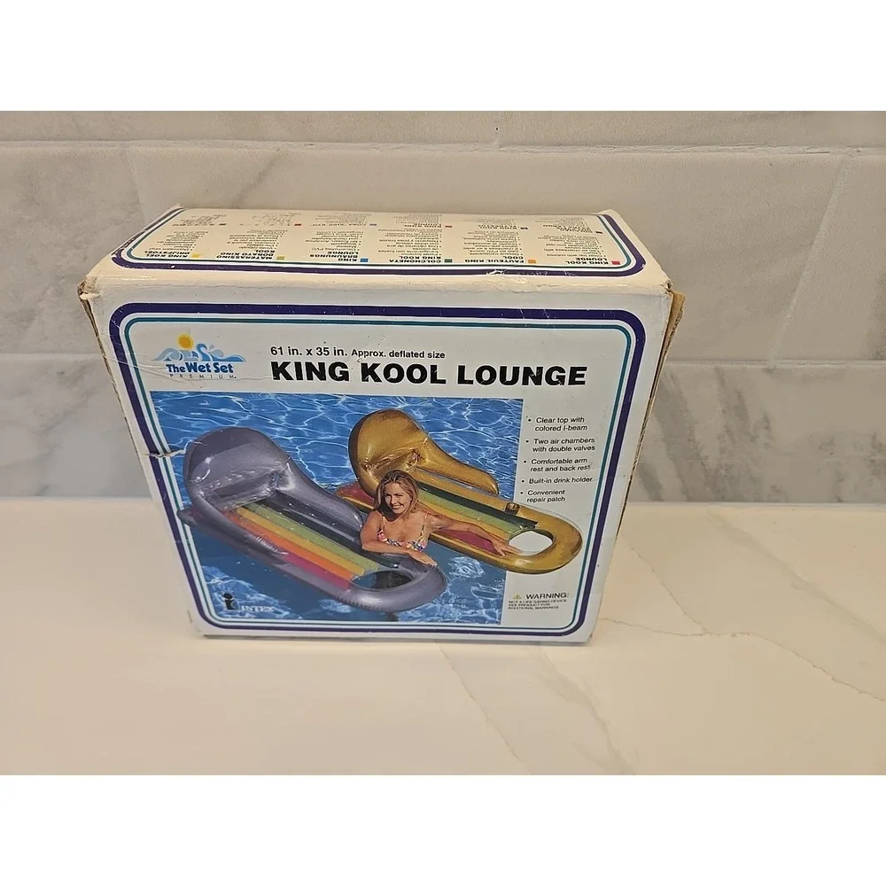 Vintage 1996 Intex The Wet Set King Kool Lounge 58802 Pool Float Beach‎ Raft